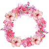 empty,flowers,floral wreath,illustration