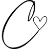 Letter C Letter C Calligraphy