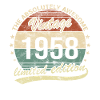 Awesome Since Vintage 1958 Retro Birthday Design