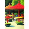 Outdoor Asian Cafe