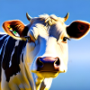 Cow with horns