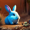 Lapin mignon dans la grotte