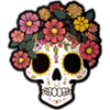 calaveras with flowers