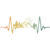 Heartbeat Mountains ECG Pulse