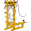 Guillotine and flowers