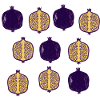 Pomegranate Grid: Purple Gold