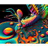 Psychadelic Paleontologic Shrimp Dinosaur Trippy
