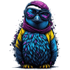 Cool Penguin, Hiphop, Graffiti