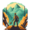 Retro miner with shovel