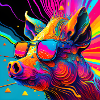 Cool Pig Roi Psychédélique