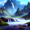 Waterfall and Berge_01