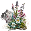Enchanting alpine flower motif