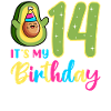Avocado lover 14th birthday guacamole
