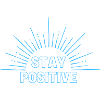 Stay Positive in blue