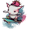 Koki the axolotl