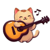 Cat making music
