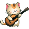 Cat making music