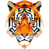 Stylized Tiger, Geometric