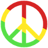 Peace green yellow red.