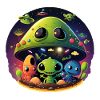 Children UFO Alien Around Aliens