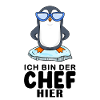 cooler Pinguin Chef Spruch