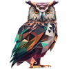 Prächtige Polygon-Eule – Vogelkunst