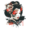 retro geisha girl