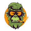 Sir Smokelot monkey with glasses