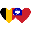 Belgium Taiwan Flag Heart