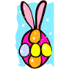 Bunte Osterhasen-Eier Illustration