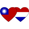Taiwan Holland Flag Heart