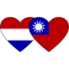 Holland Taiwan Flag Heart