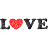 Heart scribble