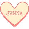Jenna Last Name First Name Pink Sugar Heart