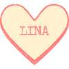 Lina Achternaam Voornaam Pink Sugar Heart