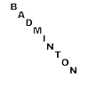 Lettrage de badminton - Sport