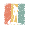 Women Paddleboard retro