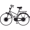 Silhouette de vélo noir