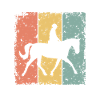 Horse-riding retro
