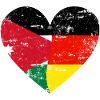 Jordan Germany Flag Heart