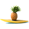 Surfende Ananas