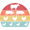 Animal retro, Farm Animals