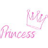 Pinker Princess-Druck mit Krone