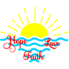 sunset sea faith hope love