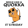Quokka Friday motif saying