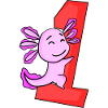 1 an - Inscription - Motif Axolotl