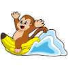 Bateau banane singe