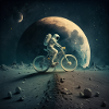 Biker on the moon
