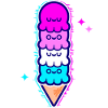 UwU Octopus ijs met femboy vlag glitter