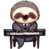 Sloth at the piano